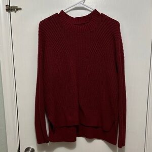 Simply Vera Vera Wang Rich Burgundy Crew Neck Sweater